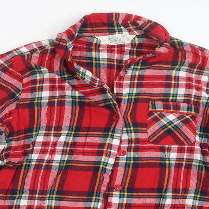 Love to Lounge Womens Red Check  Top Pyjama Top Size 12