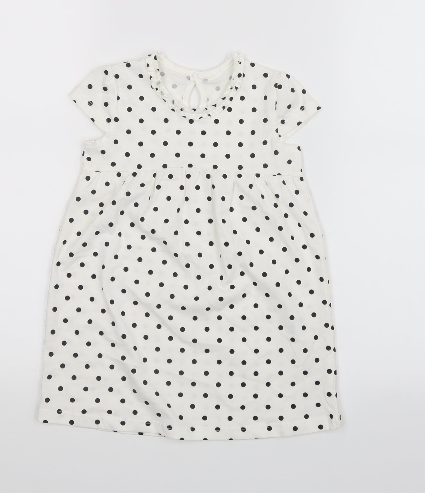 George  Black Polka Dot  T-Shirt Dress  Size 18-24 Months