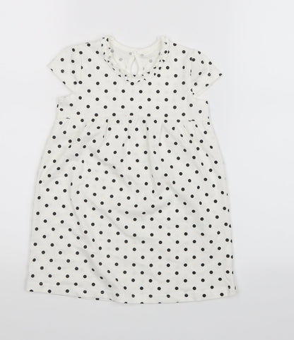 George  Black Polka Dot  T-Shirt Dress  Size 18-24 Months