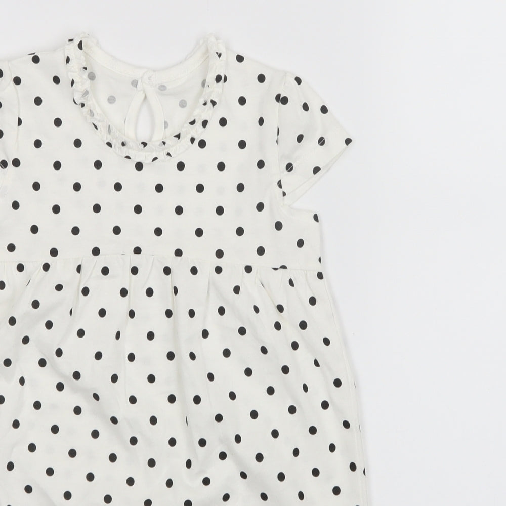 George  Black Polka Dot  T-Shirt Dress  Size 18-24 Months