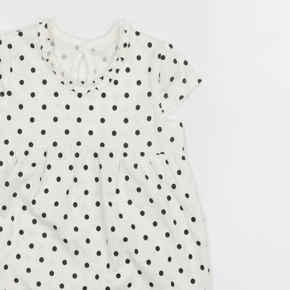 George  Black Polka Dot  T-Shirt Dress  Size 18-24 Months