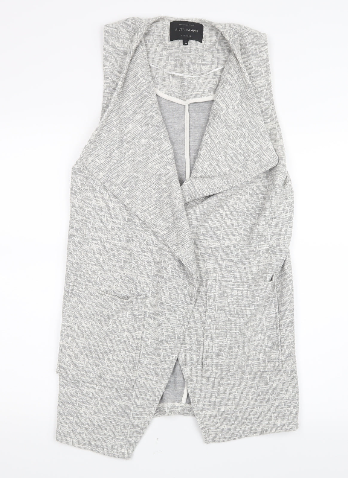 Womens UK Size 10 River Island Grey Jacket