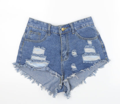 Womens UK Size 25 in Preworn Regular Fit Hot Pants Shorts