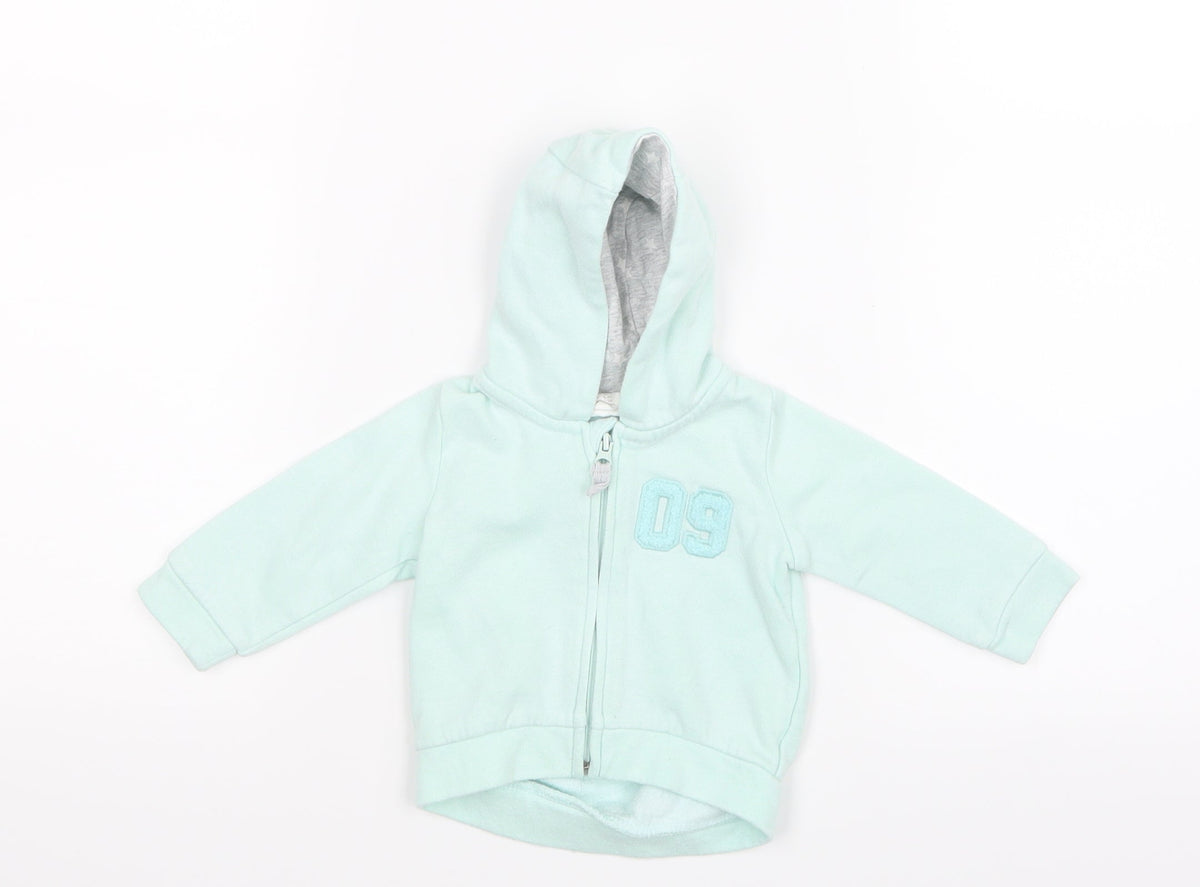 Additional front view of H&M girls’ green jacket size newborn