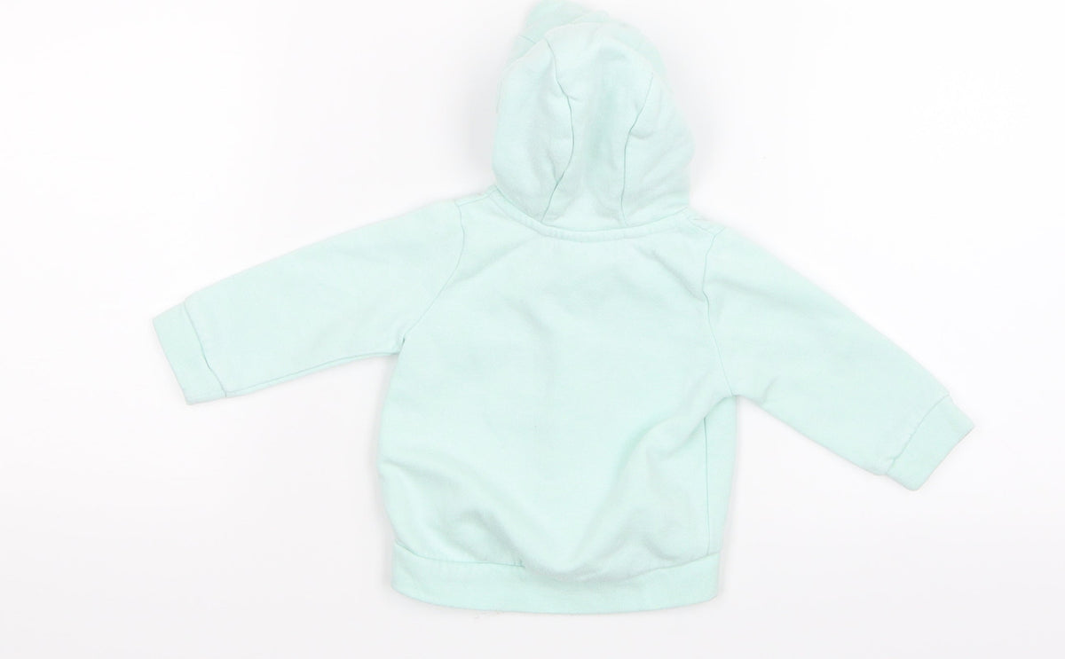 Back view of H&M girls’ green jacket size newborn