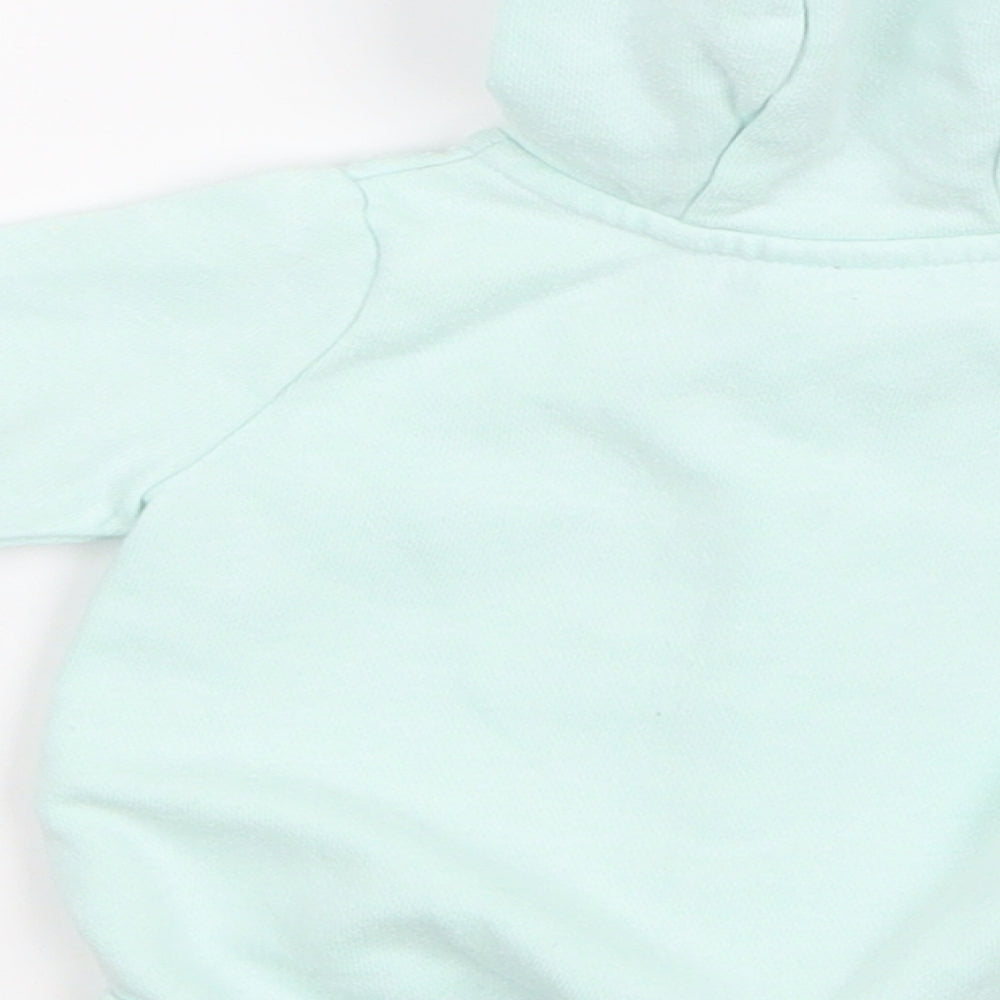 Brand and care label for H&M girls’ green jacket size newborn