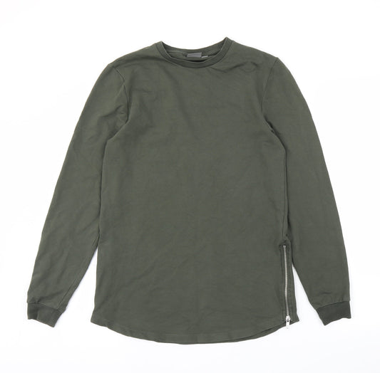 Mens UK Size S ASOS Green Pullover Sweatshirt