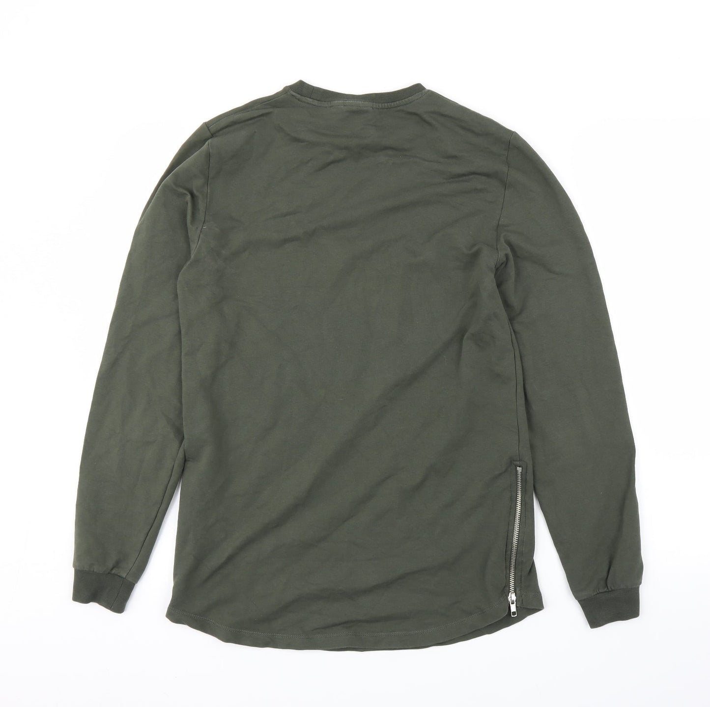 Mens UK Size S ASOS Green Pullover Sweatshirt