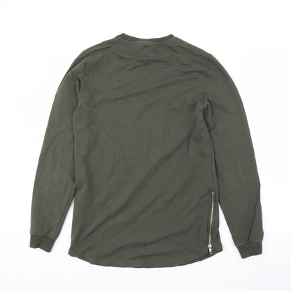 Mens UK Size S ASOS Green Pullover Sweatshirt