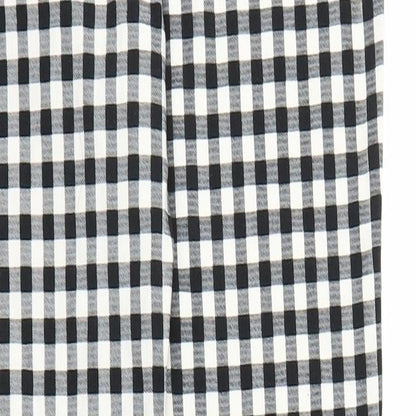 Primark Womens Grey Check  Carrot Trousers Size 8 L25 in