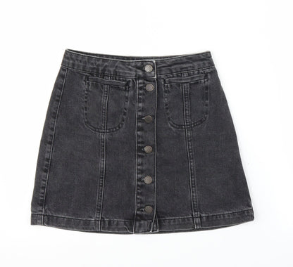Womens UK Size S Topshop A-Line Denim Skirt