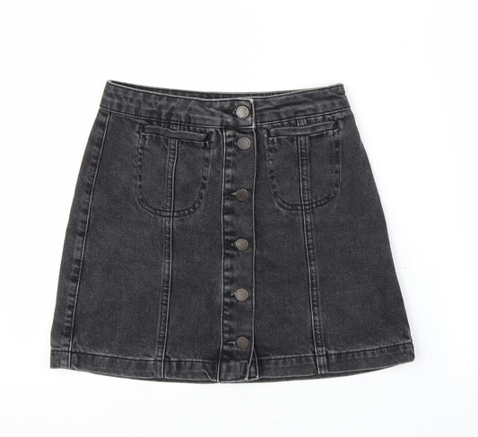 Womens UK Size S Topshop A-Line Denim Skirt