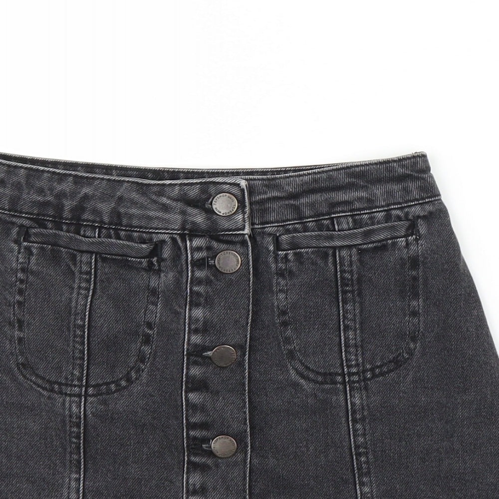 Womens UK Size S Topshop A-Line Denim Skirt