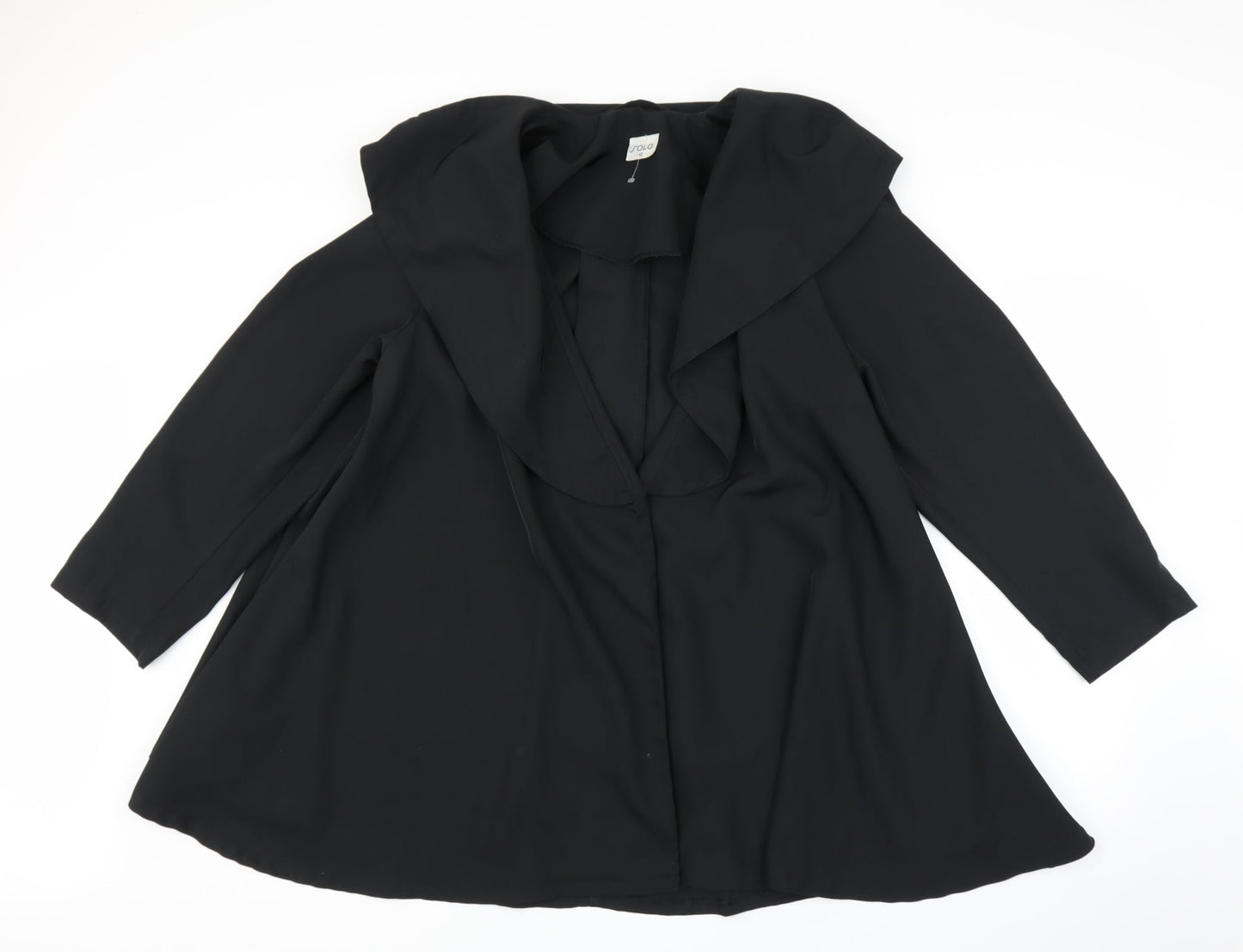 Solo Womens Black   Cape Jumper Size 12