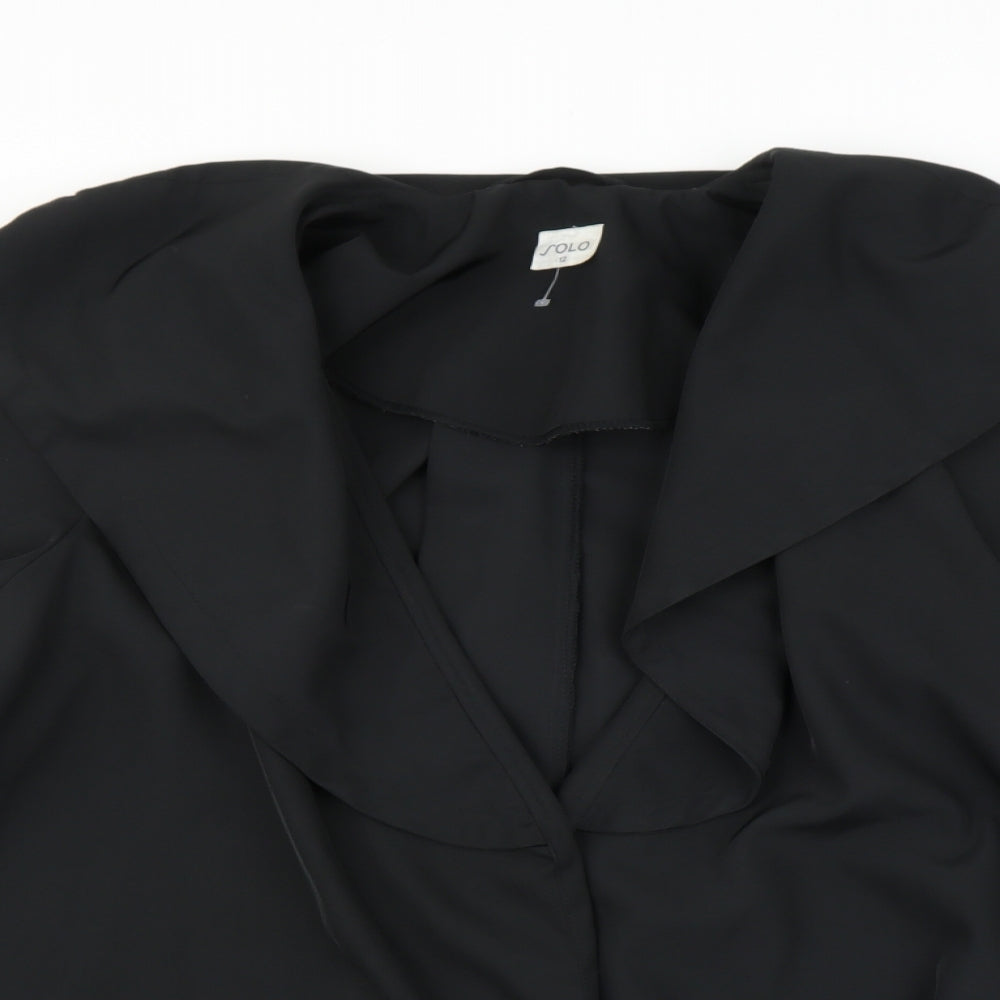 Solo Womens Black   Cape Jumper Size 12