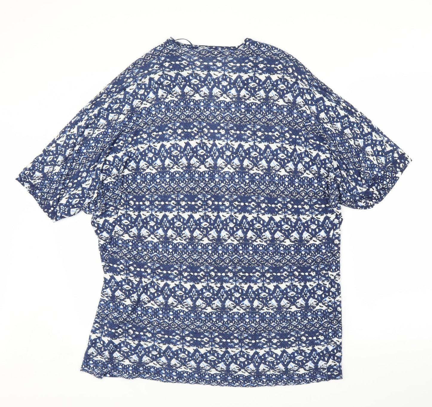 NEXT Womens Blue Geometric  Cardigan Jumper Size 10