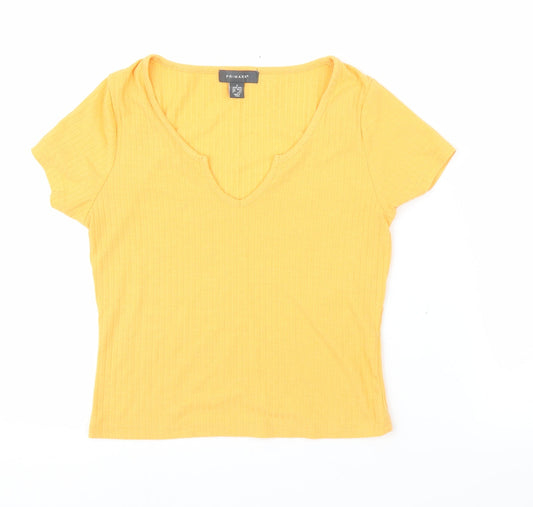 Primark Womens Orange   Basic T-Shirt Size S