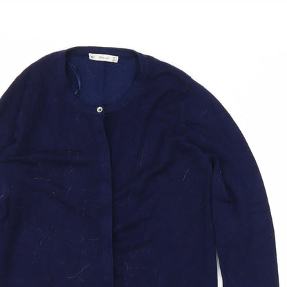 Zara Womens Blue   Cardigan Jumper Size S