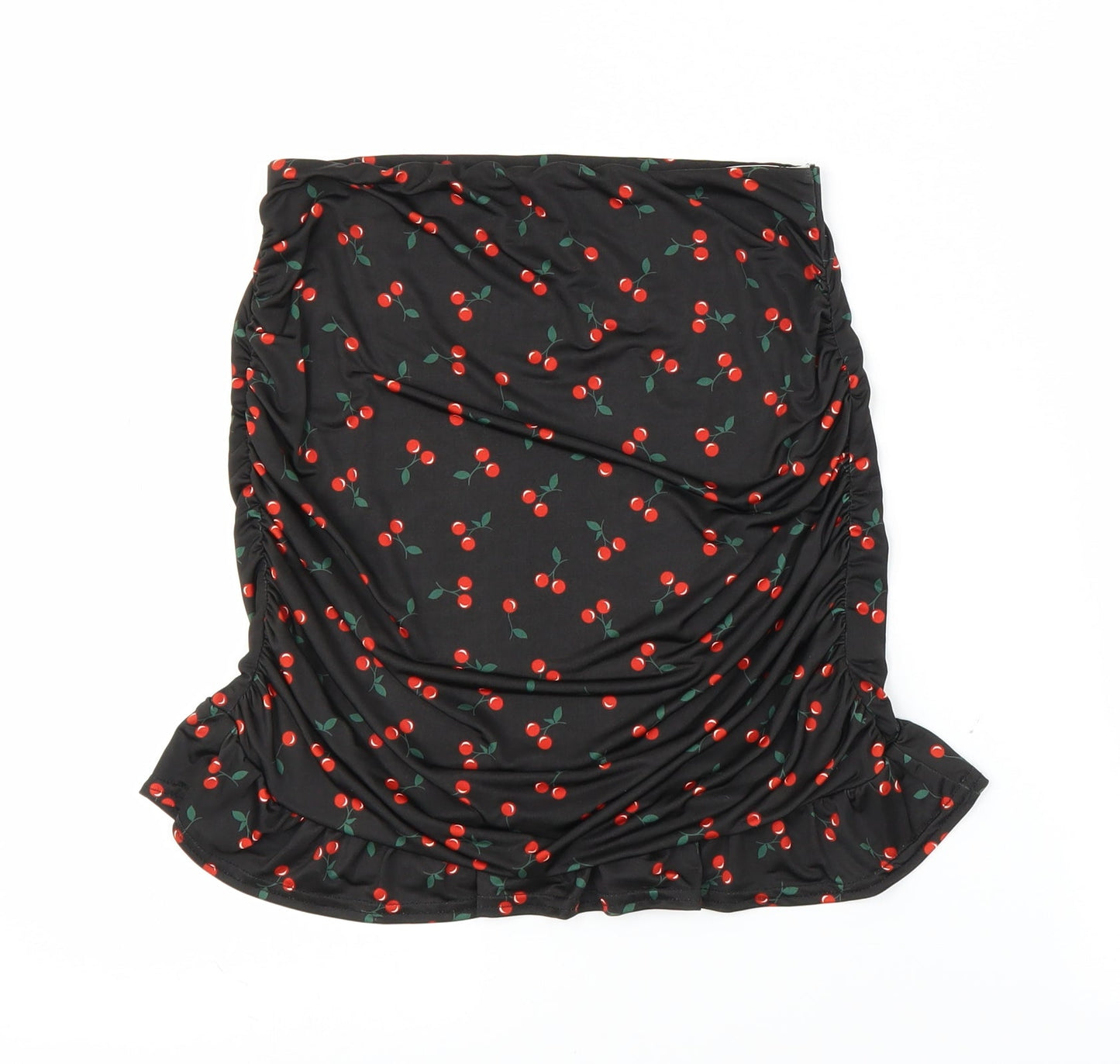 Boohoo Womens Brown   Basic Blouse Size 10  - Cherry pattern