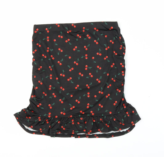 Boohoo Womens Brown   Basic Blouse Size 10  - Cherry pattern