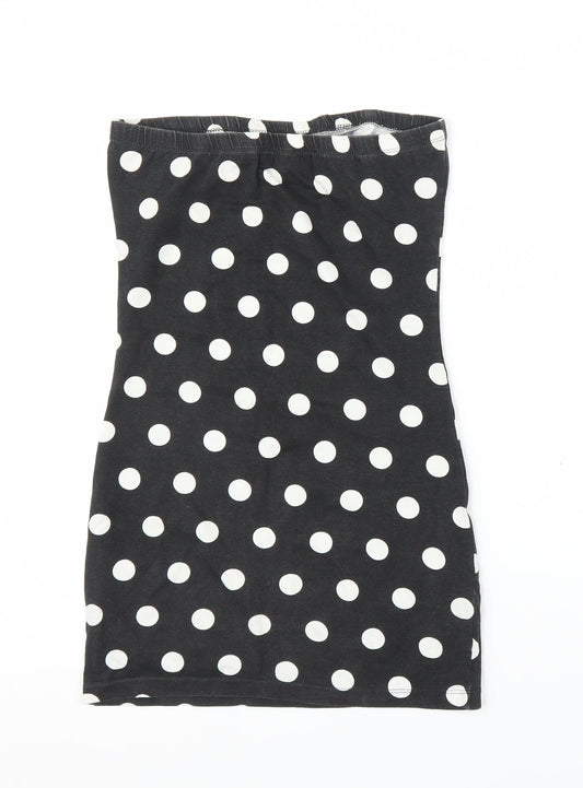 Primark Womens Black Polka Dot  Tunic Blouse Size 10