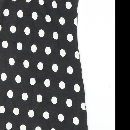 Primark Womens Black Polka Dot  Tunic Blouse Size 10