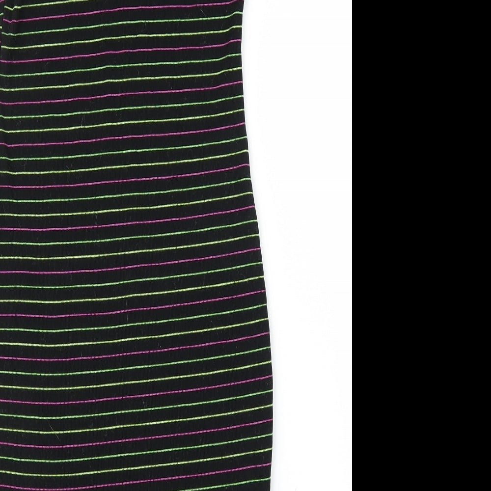 Primark Womens Black Striped  Bodycon  Size 10