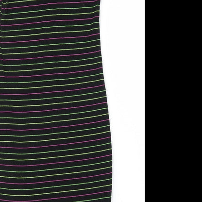 Primark Womens Black Striped  Bodycon  Size 10