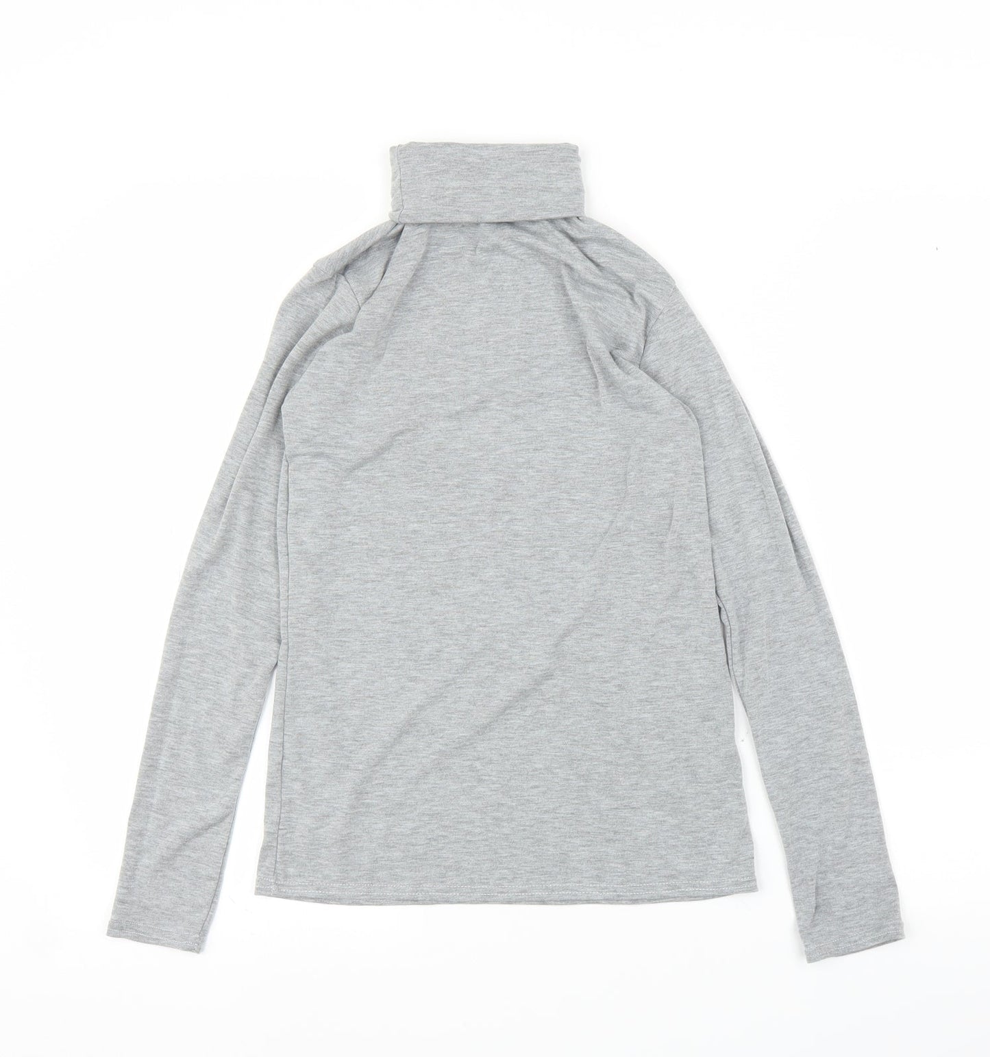 Womens UK Size S Preworn Grey Basic T-Shirt