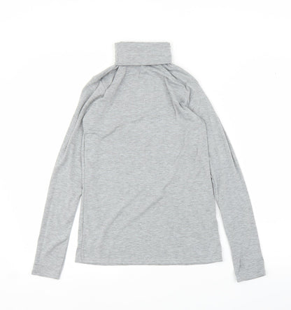 Womens UK Size S Preworn Grey Basic T-Shirt