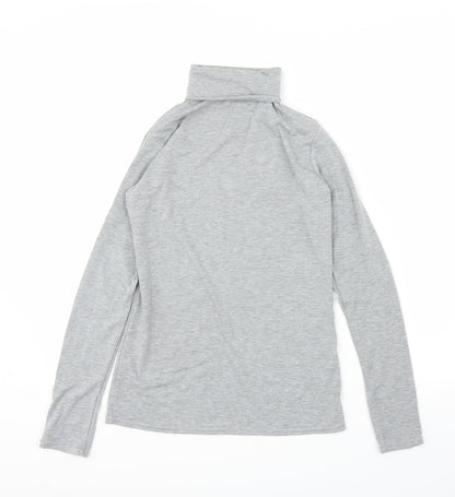 Womens UK Size S Preworn Grey Basic T-Shirt