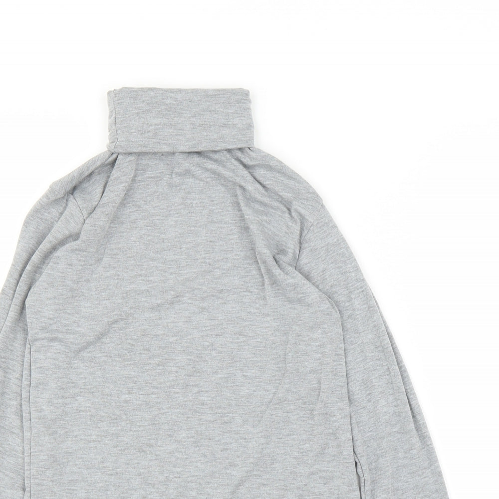 Womens UK Size S Preworn Grey Basic T-Shirt