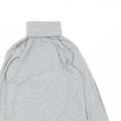 Womens UK Size S Preworn Grey Basic T-Shirt
