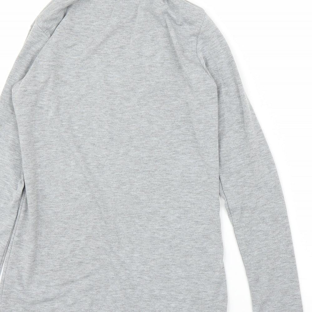 Womens UK Size S Preworn Grey Basic T-Shirt