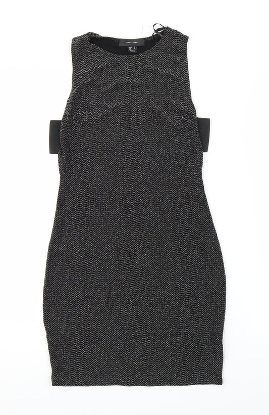 Primark Womens Silver Herringbone  Sheath  Size 10