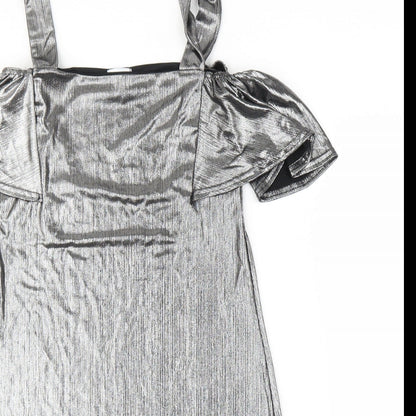 Blue Vanilla Womens Silver   Shift  Size 8