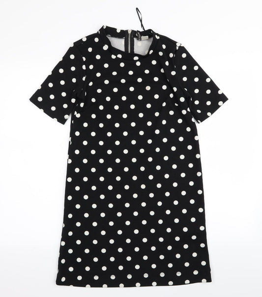 Divided by H&M Womens Black Polka Dot  A-Line  Size 10