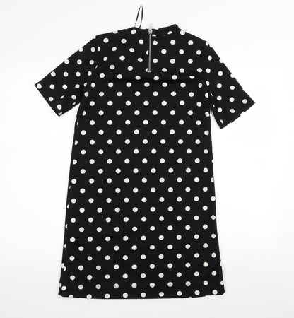 Divided by H&M Womens Black Polka Dot  A-Line  Size 10