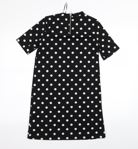 Divided by H&M Womens Black Polka Dot  A-Line  Size 10