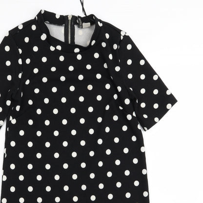 Divided by H&M Womens Black Polka Dot  A-Line  Size 10