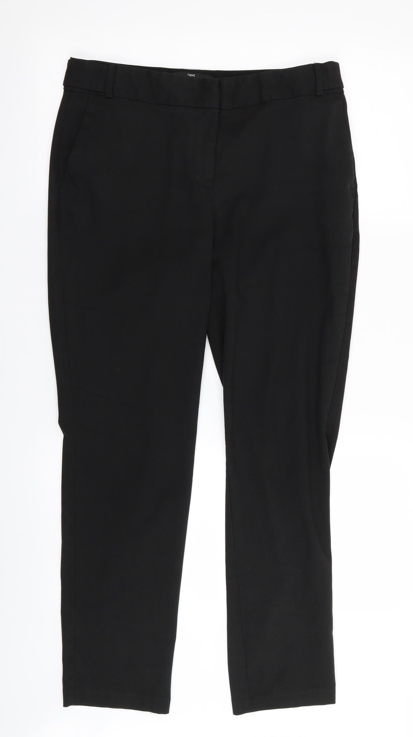 Womens UK Size 10 NEXT Regular Fit  Black Trousers