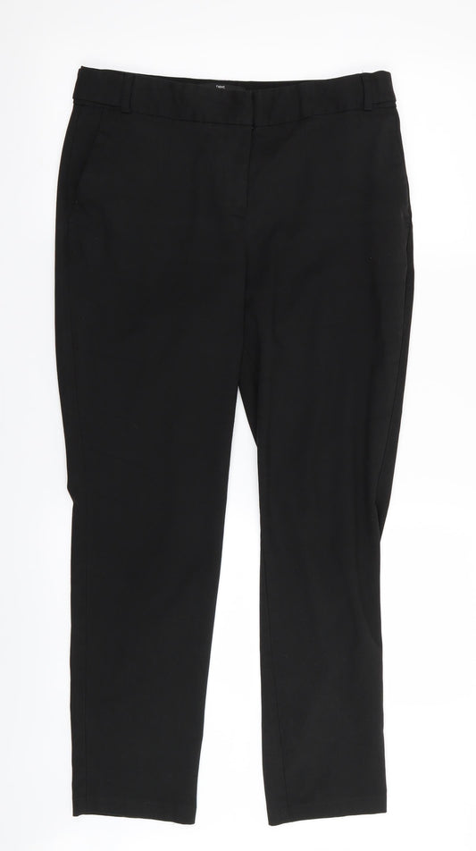 Womens UK Size 10 NEXT Regular Fit  Black Trousers
