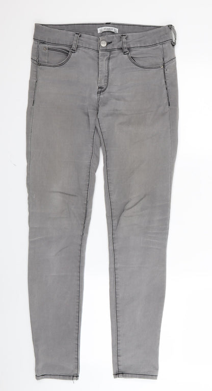 PULL AND BEAR Womens Grey   Skinny Jeans Size 28 in L31 in