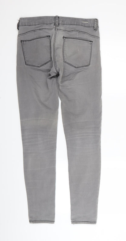 PULL AND BEAR Womens Grey   Skinny Jeans Size 28 in L31 in