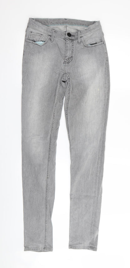 Womens UK Size 26 in Preworn Regular Fit Straight Grey Jeans