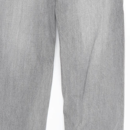 Womens UK Size 26 in Preworn Regular Fit Straight Grey Jeans