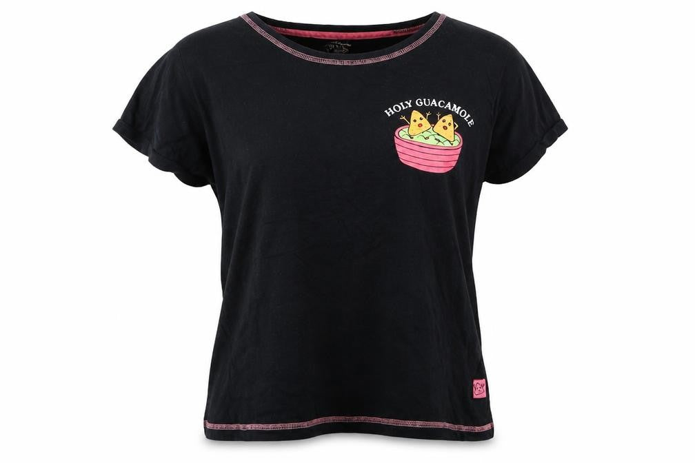 Front view of Primark women’s black solid top pyjama top, size UK 10