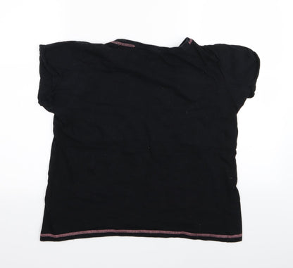 Primark Womens Black Solid  Top Pyjama Top Size 10