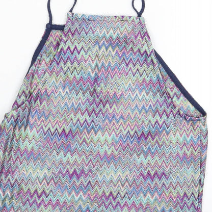 Primark Womens Multicoloured Geometric  Basic Tank Size 10