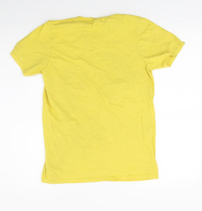 Missguided Womens Yellow   Basic T-Shirt Size S  - Calabasas